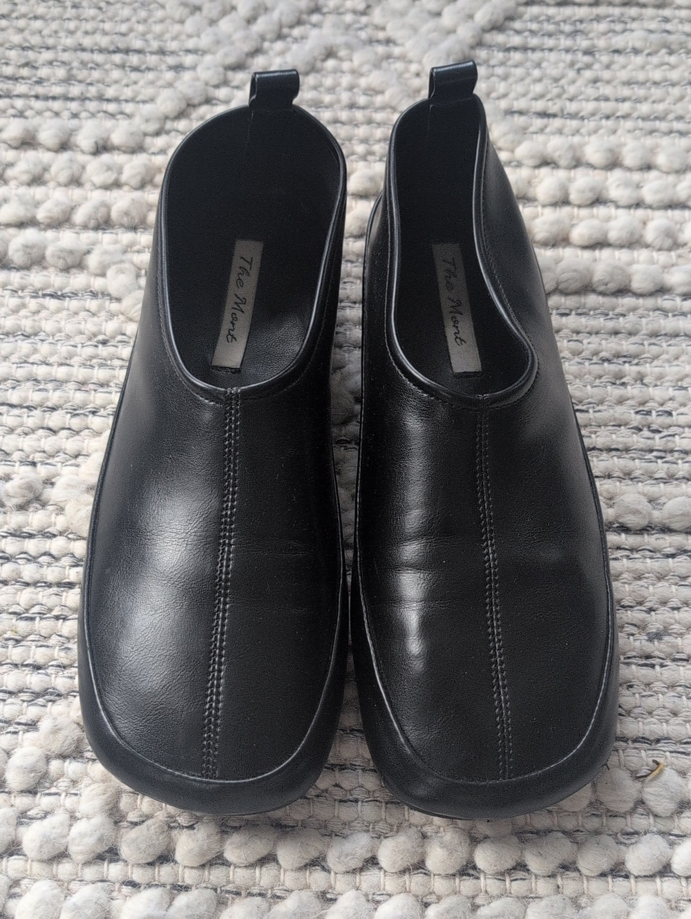 Black Slip-On Women’s Leather Shoes